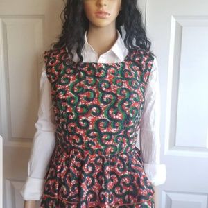 Ankara Peplum Shirt.  Handmade NWOT